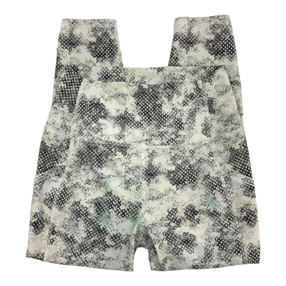 Spyder Movement White Gray Crop Leggings Size Medium